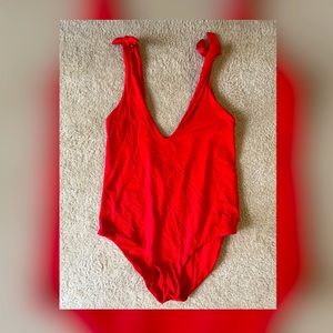 Red bathing suit
